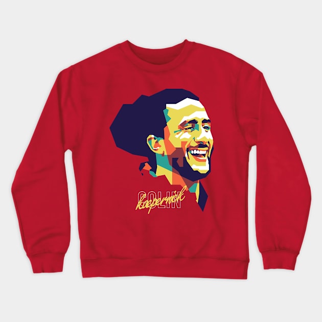 Colin Kaepernick on WPAP Style #2 Crewneck Sweatshirt by pentaShop